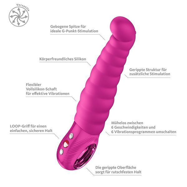 Вібратор точки G Fun Factory PATCHY PAUL Magenta, гнучкий, 12 режимів SX4237 фото