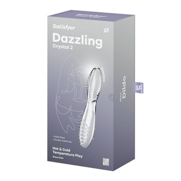Двосторонній скляний дилдо Satisfyer Dazzling Crystal 2 Transparent SX3550 фото