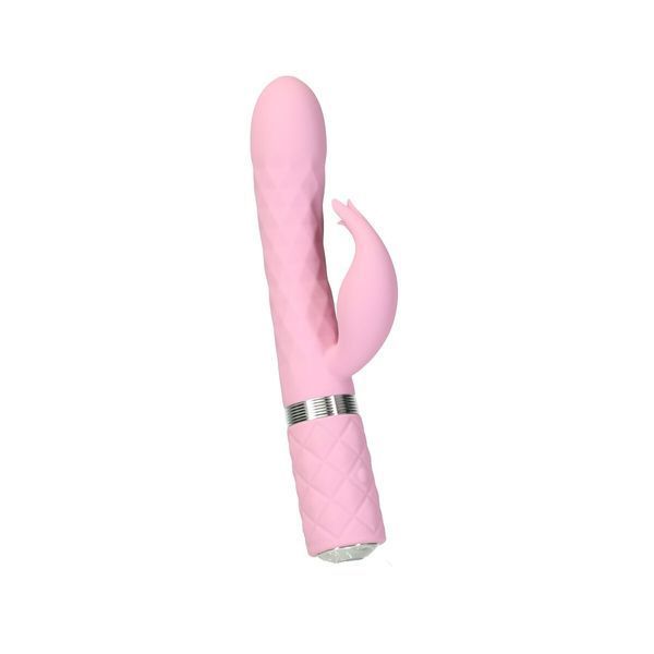 Розкішний кролик з ротацією та вібрацією Pillow Talk Lively Pink, кристал Сваровскі SO6856 фото