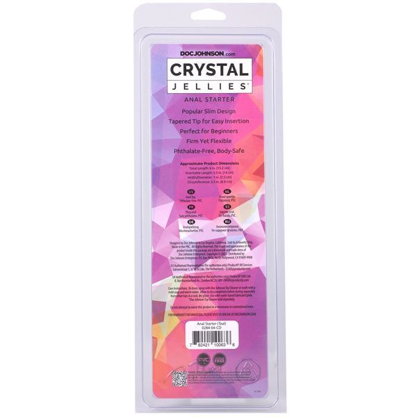 Дилдо Doc Johnson Crystal Jellies - Anal Starter - 5.5 Inches - Teal SX4441 фото