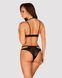 Еротичний комплект під латекс зі стрепами Obsessive Bagirela 2-pcs set L/XL, чорний, під леопард, бю SO7220 фото 2