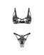 Комплект Obsessive Luise Sublim Black 2-pcs crotchless set 2XL/3XL SX5084 фото 5