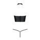 Комплект білизни з відкритими грудьми Passion GENEVIA SET WITH OPEN BRA L/XL black, корсет, стрінги SO8439 фото 4