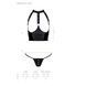 Комплект білизни з відкритими грудьми Passion GENEVIA SET WITH OPEN BRA L/XL black, корсет, стрінги SO8439 фото 5