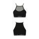 Спортивний топ з прозорою вставкою Passion PS006 TOP L, black SO4239 фото 5