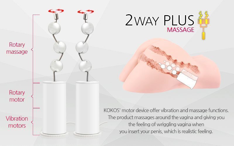 Мастурбатор Kokos Hera Hip Real 2WayPlus з функцією масажу та вібрацією SO2482 фото