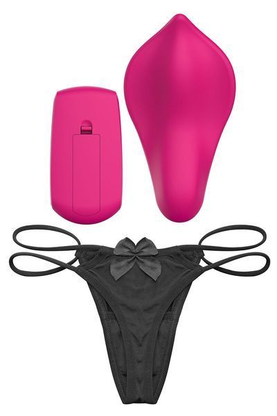 Вібратор у трусики Liebe Panty Vibe Recargable Cerise, нагрів до 39 &deg;C, пульт, трусики S-M в комплекті SX1594 фото