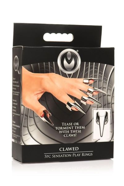 Набір кілець з кігтями Master Series Five-Piece Sensation Claw Rings - Silver (м'ята упаковка!!!) SX1191-R фото