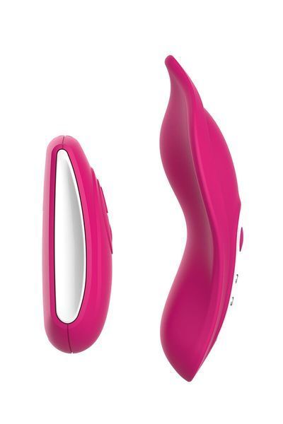 Вібратор у трусики Liebe Panty Vibe Recargable Cerise, нагрів до 39 &deg;C, пульт, трусики S-M в комплекті SX1594 фото