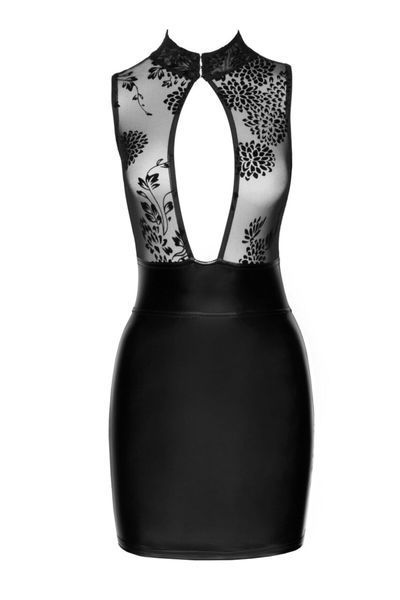 Сукня Noir Handmade F241 Short dress with powerwetlook skirt and tulle top, XXL SX0149 фото