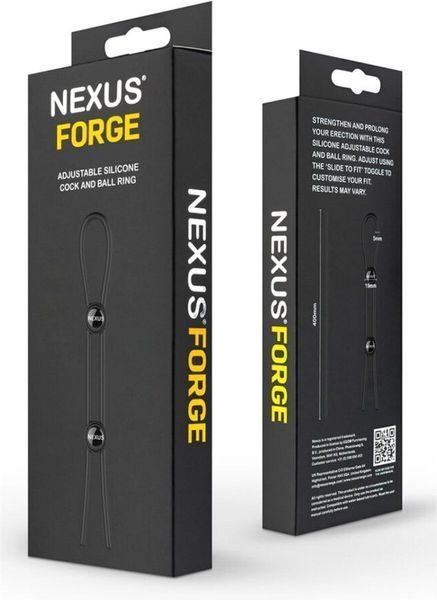 Подвійне ерекційне кільце-ласо Nexus FORGE (м'яте паковання!!!) SO8694-R фото