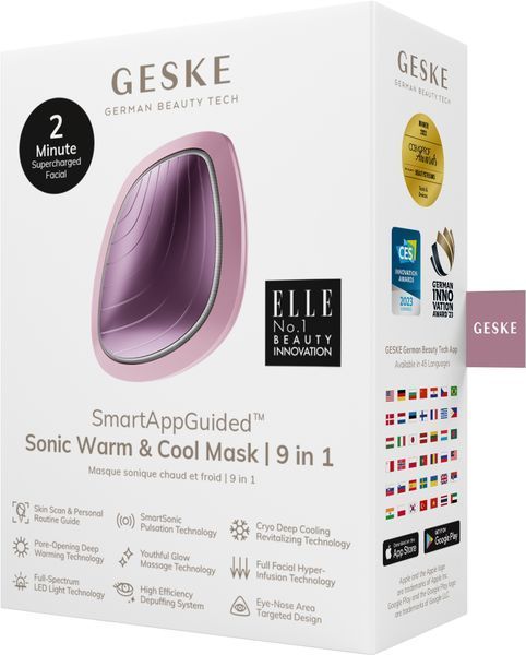 Ультразвукова маска тепло та холод GESKE Sonic Warm&Cool Mask 9в1 pink HB0104 фото