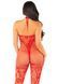 Бодістокінг Leg Avenue Seamless Net and Lace Lingerie Jumpsuit One Size, Red SX1758 фото 3