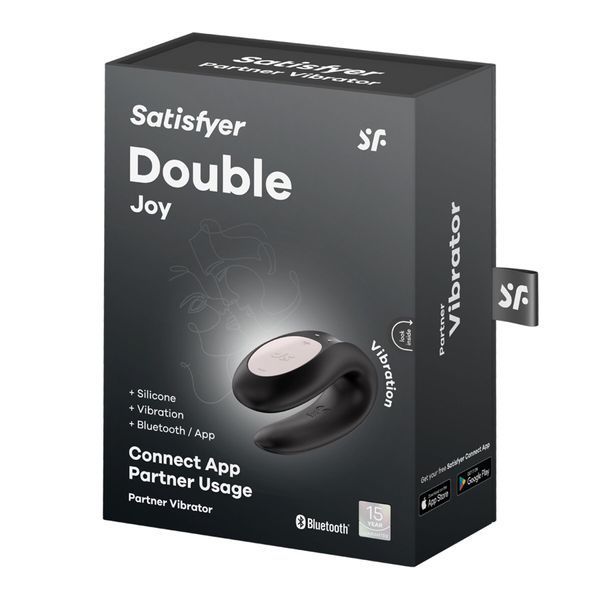 Смарт-вібратор для пар Satisfyer Double Joy Black із широким кліторальним стимулятором SO3898 фото