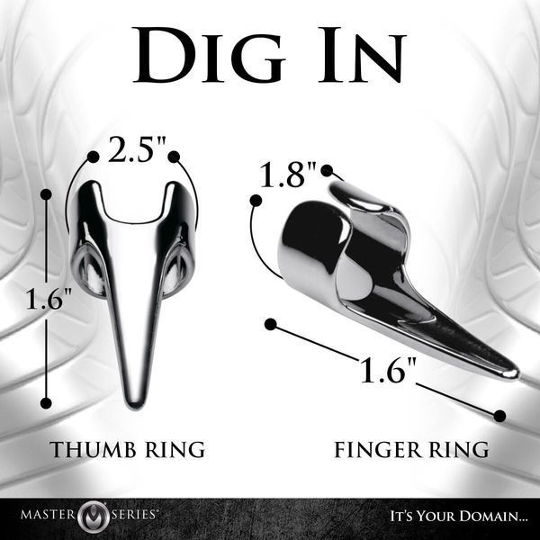 Набір кілець з кігтями Master Series Five-Piece Sensation Claw Rings - Silver (м'ята упаковка!!!) SX1191-R фото