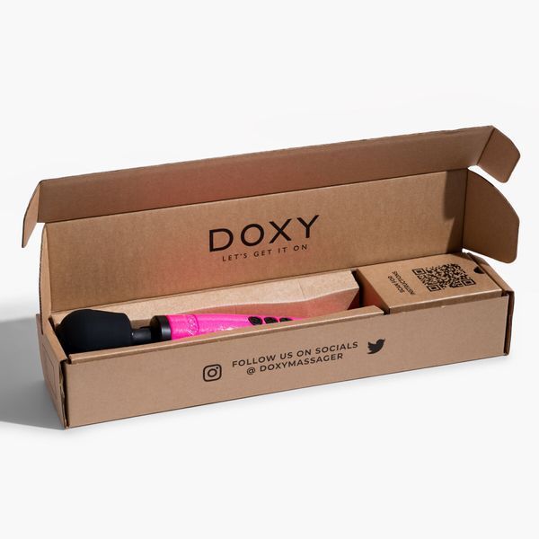 Вібромасажер DOXY Die Cast Massager Hot Pink, дуже потужний, живлення 220В, металевий корпус SX2456 фото