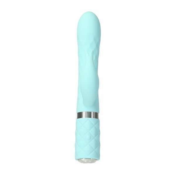 Розкішний кролик з ротацією та вібрацією Pillow Talk Lively Teal, кристал Сваровскі SO6857 фото