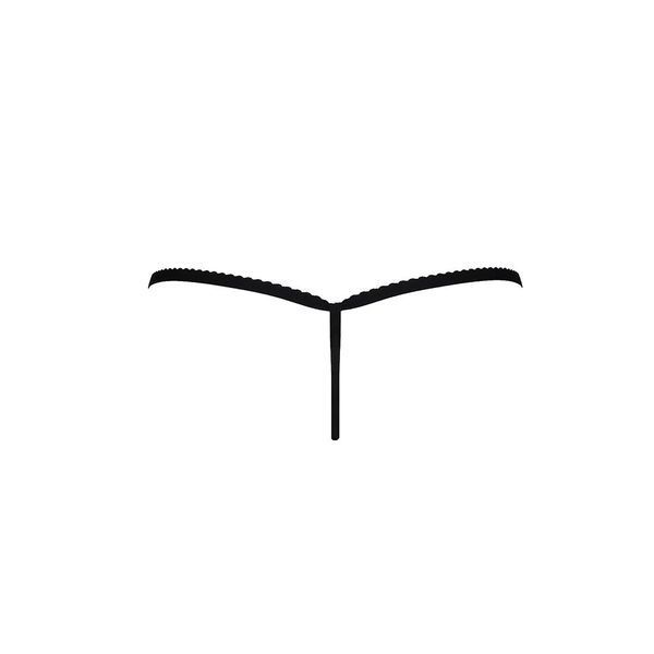 Трусики мереживні Passion Exclusive ATHENA THONG XXL/XXXL, black PS21909 фото