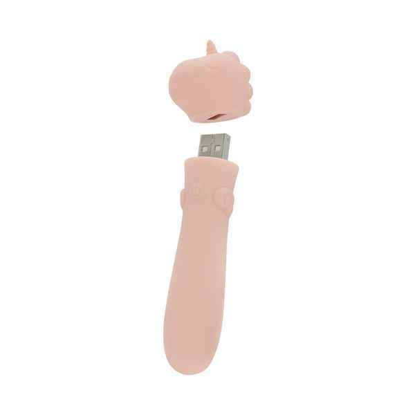 Вібратор-єдиноріжка Unihorn USB Bullet &ndash; Heart Throb, віброкуля, USB-зарядка, 10 режимів SX2866 фото