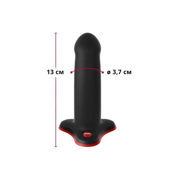 Фалоімітатор Fun Factory AMOR Black, довжина 14,6 см, діаметр 3,7 см, вигнутий SX3656 фото