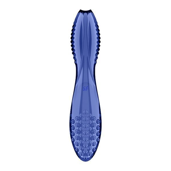 Двосторонній скляний дилдо Satisfyer Dazzling Crystal 2 Blue SX3551 фото
