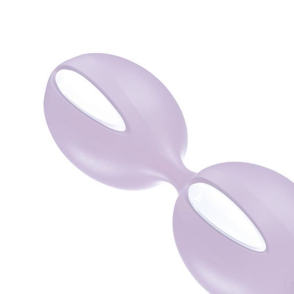 Вагінальні кульки Fun Factory SMARTBALLS DUO, бузково-білі, 2 шт, діаметр 3,2 та 3,6 см SX0961 фото
