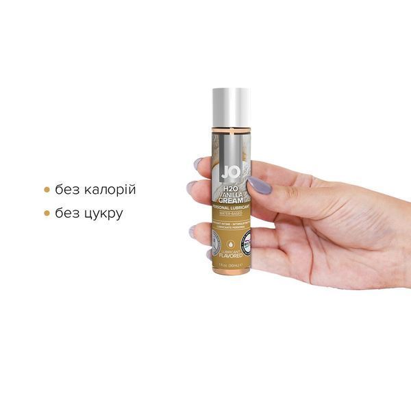 Змазка на водній основі JO H2O &mdash; Vanilla Cream (30 мл) без цукру, рослинний гліцерин SO1480 фото