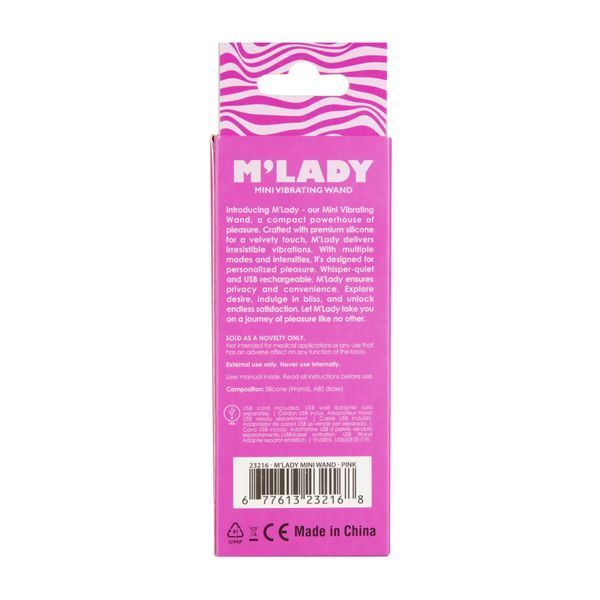 Вібромасажер M&rsquo;Lady Mini Vibrating Wand Pink SX3145 фото