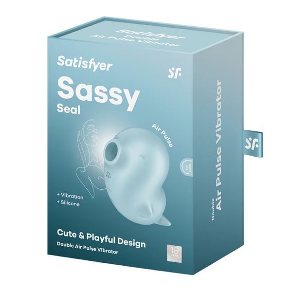 Вакуумний кліторальний стимулятор з вібрацією Satisfyer Sassy Seal, 2 незалежні мотори SX1210 фото