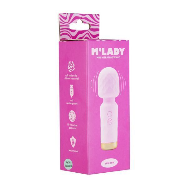 Вібромасажер M&rsquo;Lady Mini Vibrating Wand Pink SX3145 фото