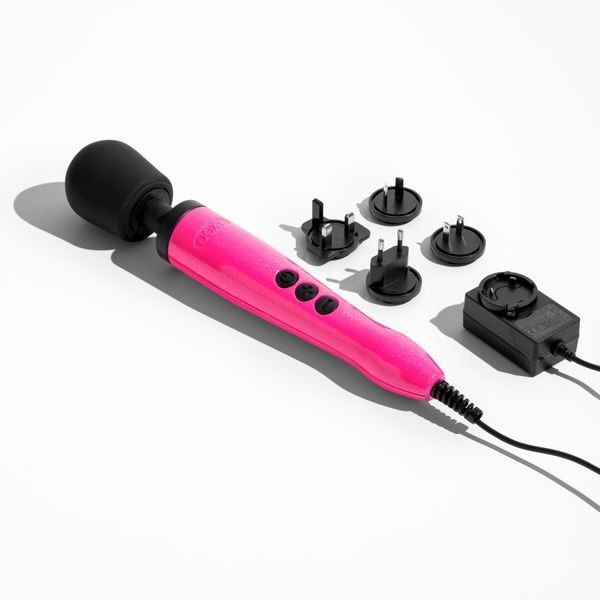 Вібромасажер DOXY Die Cast Massager Hot Pink, дуже потужний, живлення 220В, металевий корпус SX2456 фото