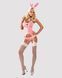Еротичний костюм зайчика Obsessive Bunny suit 4 pcs costume pink S/M, рожевий, топ з підв&rsquo;язками SO7254 фото 3
