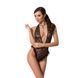 Боді монокіні з глибоким декольте Passion OTAVIA BODY XXL/XXXL, black EL15703 фото 1