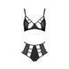 Комплект білизни Passion TASMINA SET L/XL black, ліф, високі трусики з корсетом ззаду SO8490 фото 3