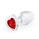 Скляна анальна пробка NS Novelties Crystal - Desires - Red Heart - Medium SX4353 фото 1