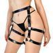 Шкіряні гартери Art of Sex - Melani Leather garters, Чорні L-2XL SO8301 фото 2
