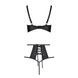 Комплект білизни Passion TASMINA SET L/XL black, ліф, високі трусики з корсетом ззаду SO8490 фото 4