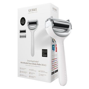Електронний ролер для обличчя та тіла з мікроголками GESKE MicroNeedle Face&Body Roller 8в1 white HB0205 фото