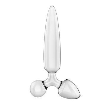 Тристоронній скляний дилдо Satisfyer Triple Crystal 1 Transparent SX3552 фото