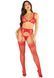 Комплект Leg Avenue Bra Top, String and Garter Belt Stockings One Size, Red SX1748 фото 3
