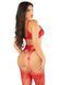 Комплект Leg Avenue Bra Top, String and Garter Belt Stockings One Size, Red SX1748 фото 2