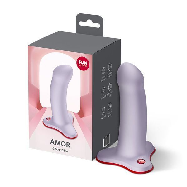 Фалоімітатор Fun Factory AMOR Purple, довжина 14,6 см, діаметр 3,7 см, вигнутий SX3655 фото