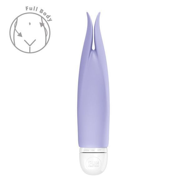 Вібратор з пелюстками Fun Factory VOLITA purple, компактний, дуже тихий, на батарейках SX3687 фото