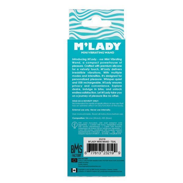 Вібромасажер M&rsquo;Lady Mini Vibrating Wand Teal SX3146 фото