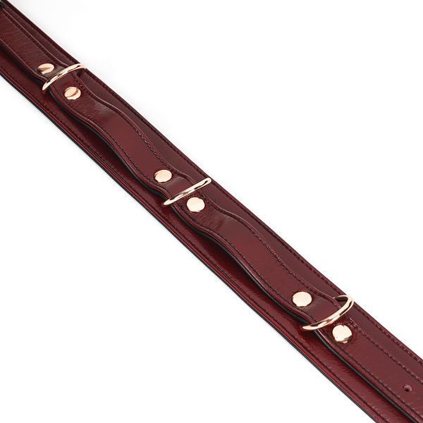 Фіксатори для стегон Liebe Seele Wine Red Thigh Cuffs S Size, натуральна шкіра SO9454 фото