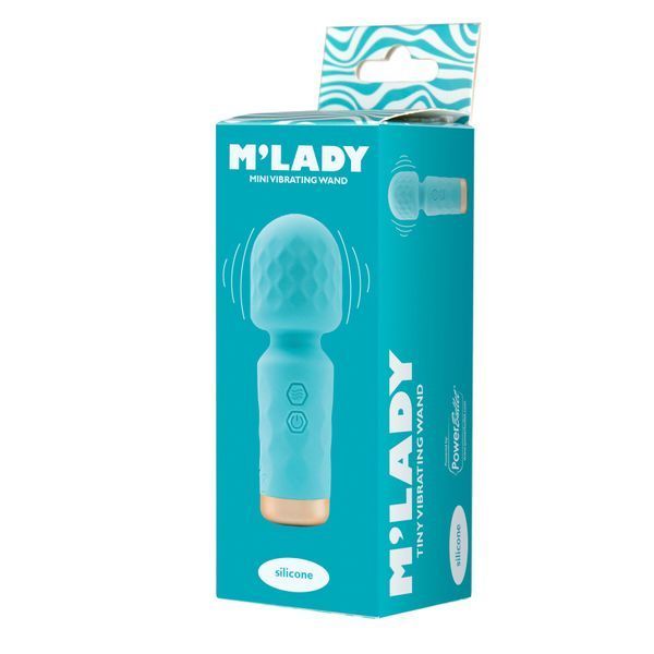 Вібромасажер M&rsquo;Lady Mini Vibrating Wand Teal SX3146 фото