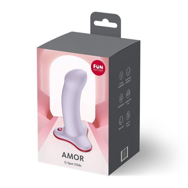 Фалоімітатор Fun Factory AMOR Purple, довжина 14,6 см, діаметр 3,7 см, вигнутий SX3655 фото