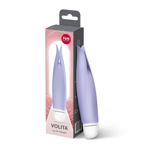 Вібратор з пелюстками Fun Factory VOLITA purple, компактний, дуже тихий, на батарейках SX3687 фото