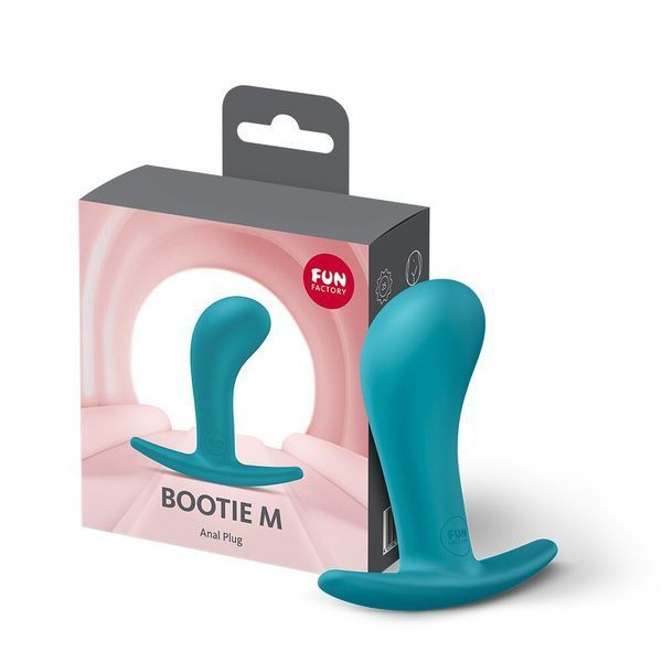 Анальна пробка Fun Factory BOOTIE M Aquamarine, діаметр 3,3 см, тонкий обмежувач SX3729 фото