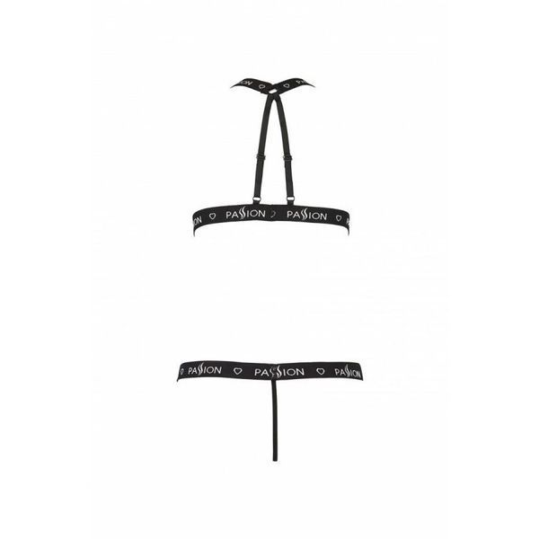 Напівпрозоре боді з вирізами Passion Exclusive Mirajane Body black XXL/XXXL, black PS26406 фото